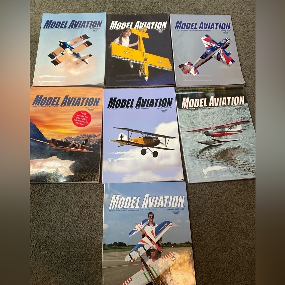 Lot 7 Model Aviation Magazine May - November 2004Paperback Aircraft Hang Gliding